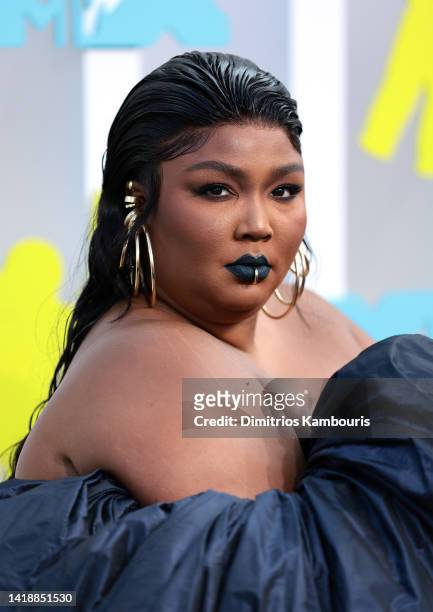 Lizzo attends the 2022 MTV VMAs at Prudential Center on August 28, 2022 in Newark, New Jersey.