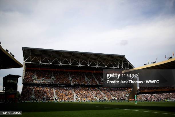 General view during the Premier League match between Wolverhampton Wanderers and Newcastle United at Molineux on August 28, 2022 in Wolverhampton,...