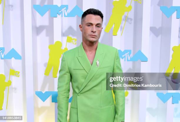 Colton Haynes attends the 2022 MTV VMAs at Prudential Center on August 28, 2022 in Newark, New Jersey.