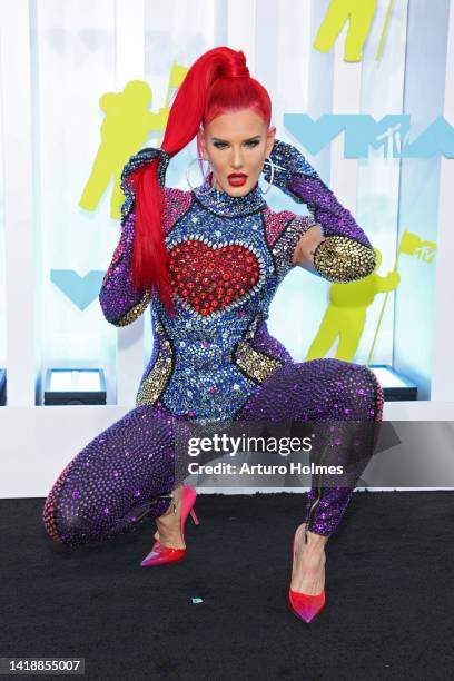 Justina Valentine attends the 2022 MTV VMAs at Prudential Center on August 28, 2022 in Newark, New Jersey.