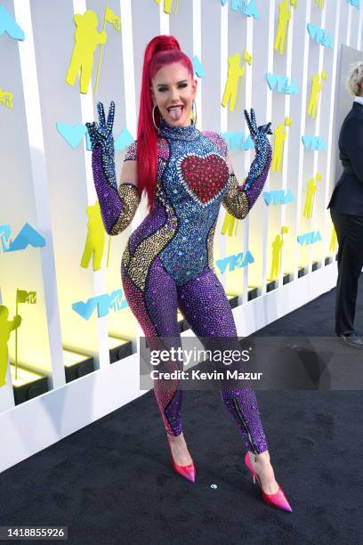 Justina Valentine attends the 2022 MTV VMAs at Prudential Center on August 28, 2022 in Newark, New Jersey.