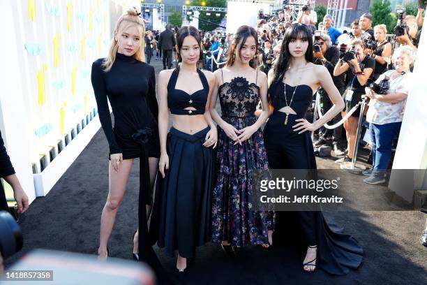 Rosé, Jennie, Jisoo, and Lisa of BLACKPINK attend the 2022 MTV VMAs at Prudential Center on August 28, 2022 in Newark, New Jersey.