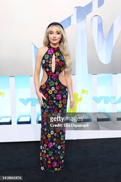Sabrina Carpenter attends the 2022 MTV VMAs at Prudential Center on August 28, 2022 in Newark, New Jersey.