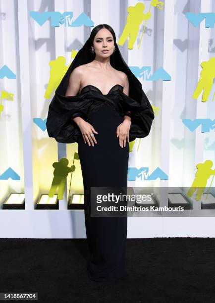 Sofia Carson attends the 2022 MTV VMAs at Prudential Center on August 28, 2022 in Newark, New Jersey.