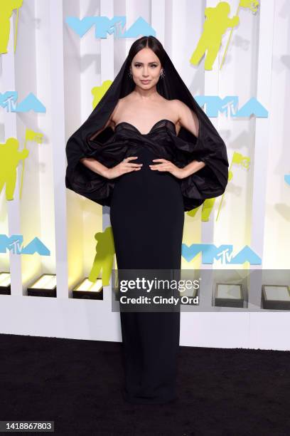 Sofia Carson attends the 2022 MTV VMAs at Prudential Center on August 28, 2022 in Newark, New Jersey.