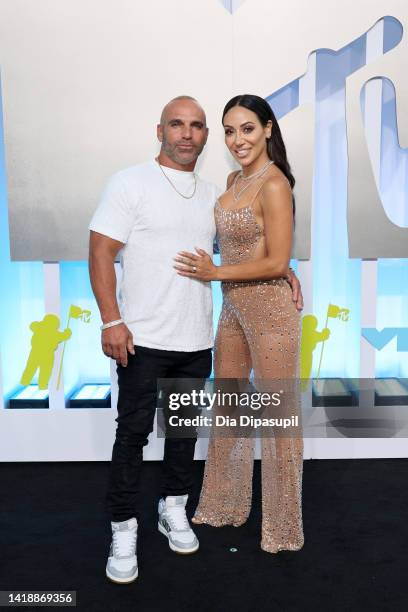 Joe Gorga and Melissa Gorga attend the 2022 MTV VMAs at Prudential Center on August 28, 2022 in Newark, New Jersey.