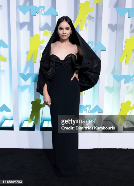 Sofia Carson attends the 2022 MTV VMAs at Prudential Center on August 28, 2022 in Newark, New Jersey.