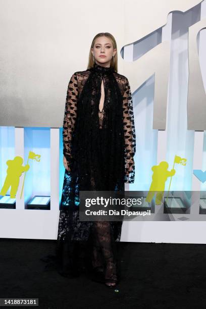 Lili Reinhart attends the 2022 MTV VMAs at Prudential Center on August 28, 2022 in Newark, New Jersey.