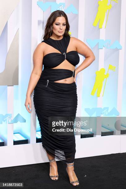 Ashley Graham attends the 2022 MTV VMAs at Prudential Center on August 28, 2022 in Newark, New Jersey.
