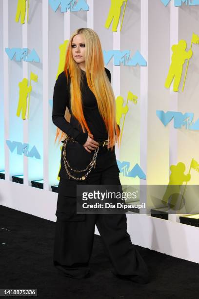 Avril Lavigne attends the 2022 MTV VMAs at Prudential Center on August 28, 2022 in Newark, New Jersey.
