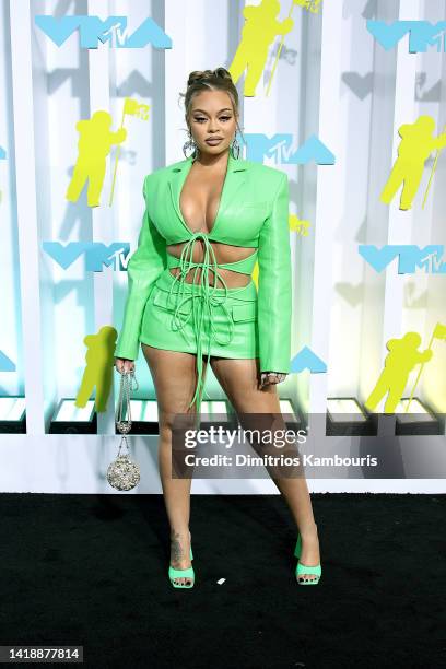 Latto attends the 2022 MTV VMAs at Prudential Center on August 28, 2022 in Newark, New Jersey.