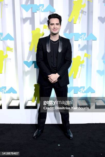 Brendon Urie of Panic! At The Disco attends the 2022 MTV VMAs at Prudential Center on August 28, 2022 in Newark, New Jersey.