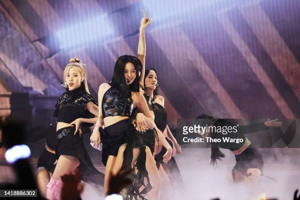 Performs onstage at the 2022 MTV VMAs at Prudential Center on August 28, 2022 in Newark, New Jersey.