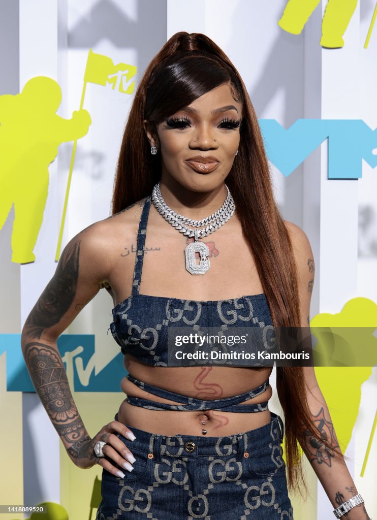 GloRilla attends the 2022 MTV VMAs at Prudential Center on August 28