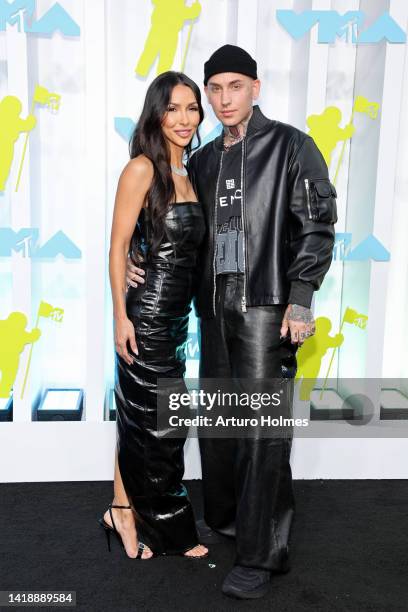 Michele Maturo and Blackbear attend the 2022 MTV VMAs at Prudential Center on August 28, 2022 in Newark, New Jersey.