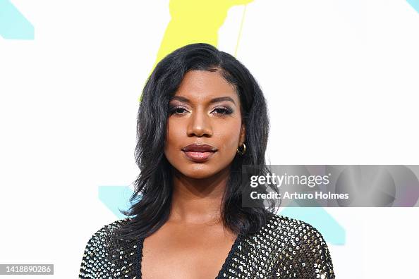 Mtv Rooks Taylor Rooks attends the 2022 MTV VMAs at Prudential Center on August ...