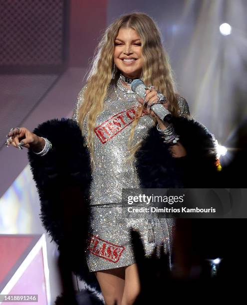 Fergie performs onstage at the 2022 MTV VMAs at Prudential Center on August 28, 2022 in Newark, New Jersey.