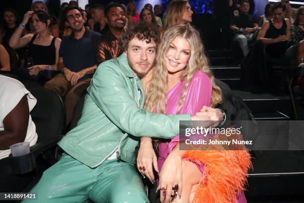 Jack Harlow and Fergie at the 2022 MTV VMAs at Prudential Center on August 28, 2022 in Newark, New Jersey.