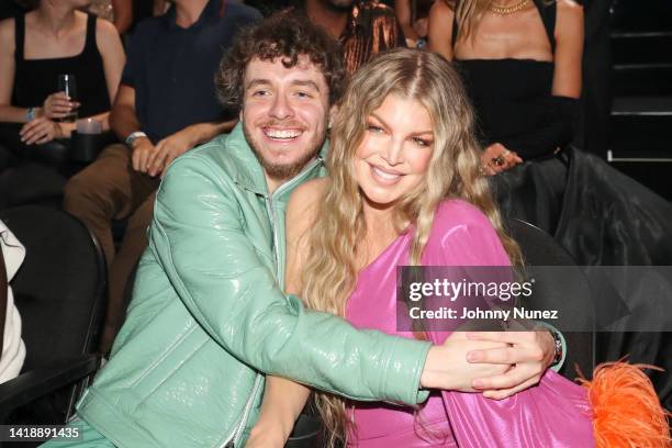 Jack Harlow and Fergie at the 2022 MTV VMAs at Prudential Center on August 28, 2022 in Newark, New Jersey.