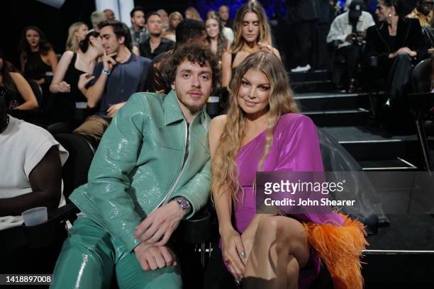 Jack Harlow and Fergie attend the 2022 MTV VMAs at Prudential Center on August 28, 2022 in Newark, New Jersey.