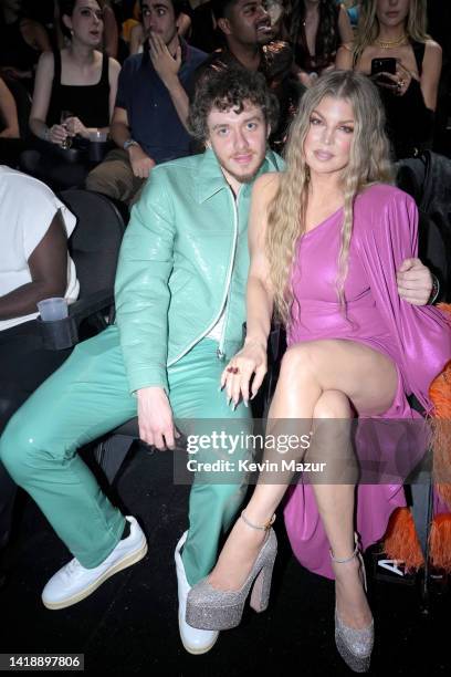 Jack Harlow and Fergie attend the 2022 MTV VMAs at Prudential Center on August 28, 2022 in Newark, New Jersey.