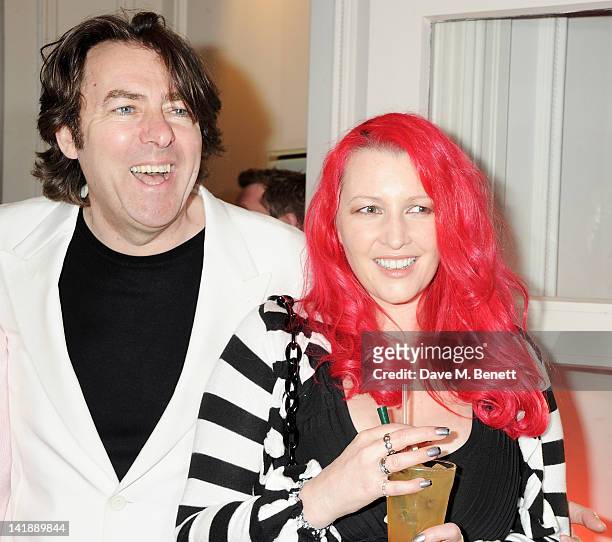 Jonathan Ross and Jane Goldman arrive at the Jameson Empire Awards at Grosvenor House on March 25, 2012 in London, England.