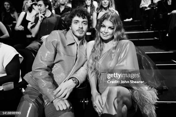 Jack Harlow and Fergie attend the 2022 MTV VMAs at Prudential Center on August 28, 2022 in Newark, New Jersey.