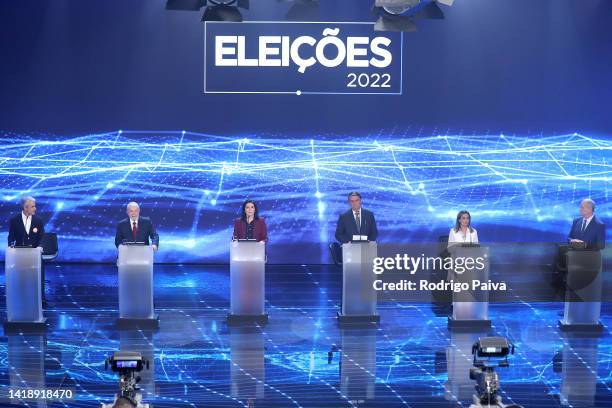 Candidate Felipe D'Avila of Novo, Candidate of Worker’s Party Luiz Inácio Lula Da Silva, Candidate Simone Tebet of the Brazilian Democratic Movement...