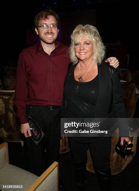 Musician Michael Glur-Zoucha and his mother Brenda Glur-Spinks attend Leon Spinks celebration of life and memorial service at The Modern Showrooms at...