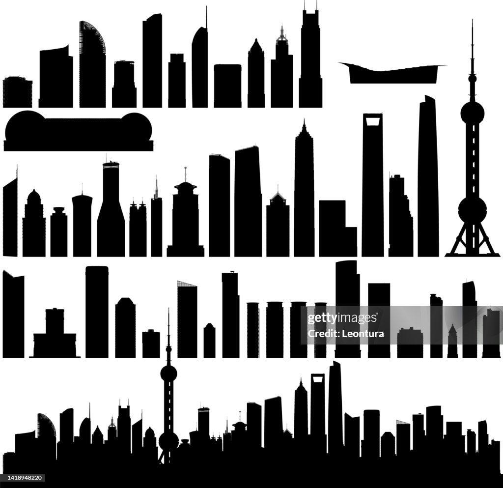 Shanghai Skyline (All Buildings Are Complete and Moveable)