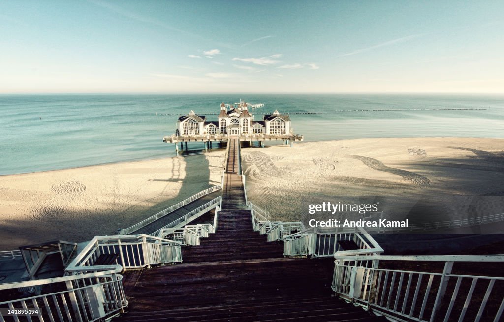 Pier and sea in Sellin, Germany