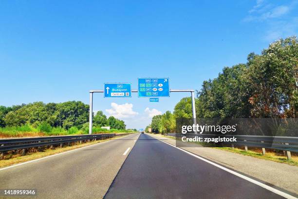 motorway in hungary - highway hungary stock pictures, royalty-free photos & images