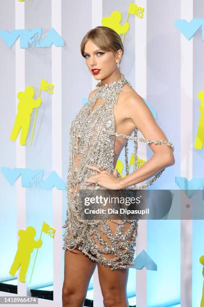 Taylor Swift attends the 2022 MTV VMAs at Prudential Center on August 28, 2022 in Newark, New Jersey.