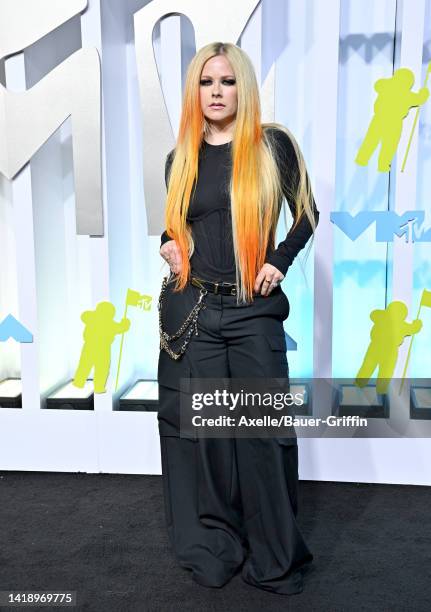 Avril Lavigne attends the 2022 MTV Video Music Awards at Prudential Center on August 28, 2022 in Newark, New Jersey.