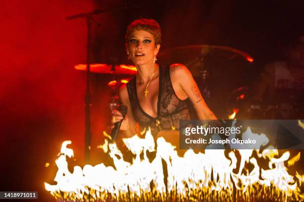 Halsey performs on the main stage during Reading Festival day 3 on August 28, 2022 in Reading, England.