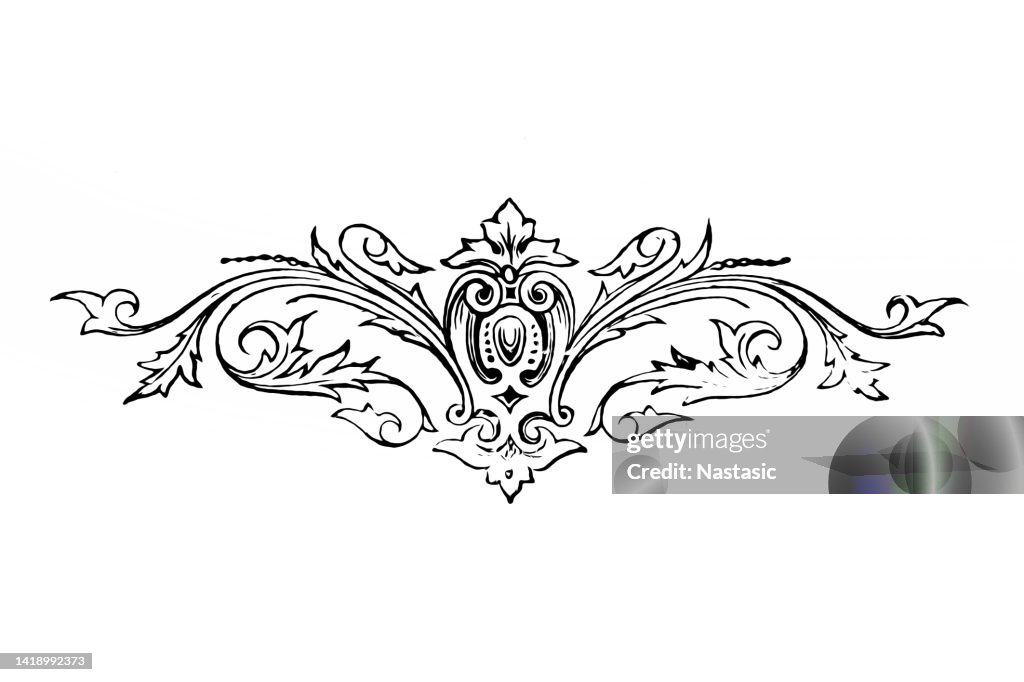 Vintage page ornament