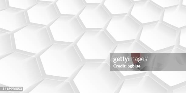 abstract white background - geometric texture - hexagon tile pattern stock illustrations