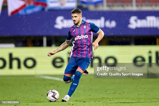 Juan Berrocal of SD Eibar in action during the LaLiga Smartbank match between SD Eibar and SD Ponferradina at Estadio Municipal de Ipurua on August...