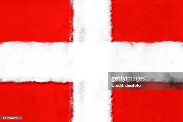 banner template on horizontal empty blank smudged artistic retro grunge red background with cross shape or plus sign layered white coloured cotton like smudged paint stroke in the middle making four equal partitions - lower third stock illustrations