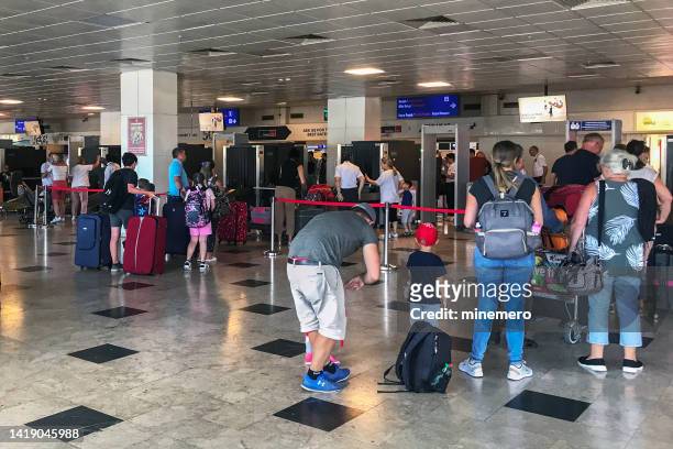 security point at the airport, antalya - transportation security administration stockfoto's en -beelden