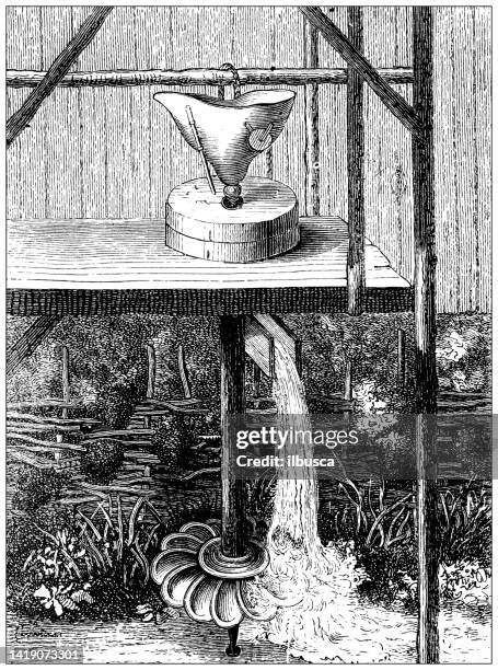 antique illustration, ethnography and indigenous cultures: central asia and eastern europe, bashkir mill - republic of bashkortostan stock illustrations