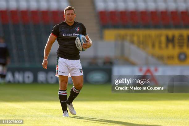 Jimmy Gopperth of Leicester Tigers looks on during the Pre-Season Friendly between Leicester Tigers and Newcastle Falcons at Mattioli Woods Welford...