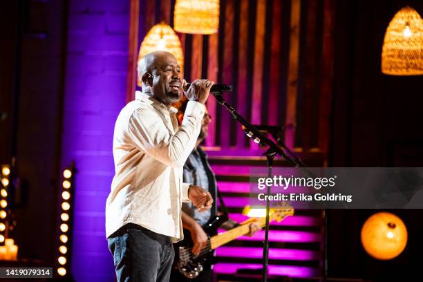 Darius Rucker performs for CMT Storytellers at WorldWide Stages on August 29, 2022 in Spring Hill, Tennessee.