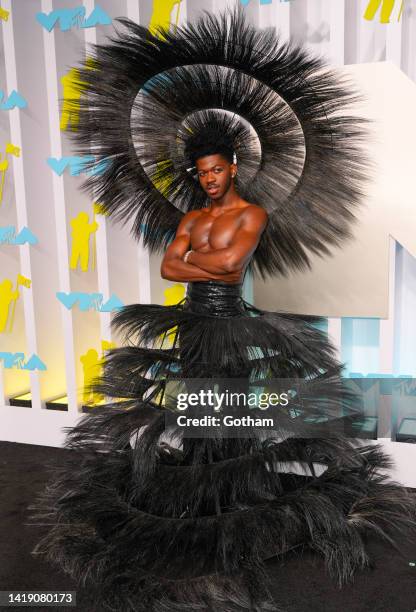 Lil Nas X arrives at 2022 MTV VMAs at Prudential Center on August 28, 2022 in Newark, New Jersey.