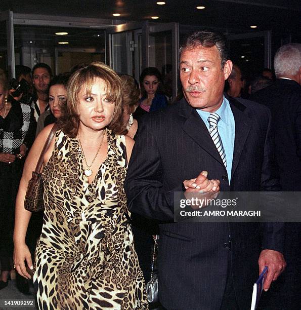 Egyptian film stars Leila Elwi and Faruk al-Fishawi arrive at the 19th Alexandria International Film Festival 03 September 2003 in Alexandria. AFP...