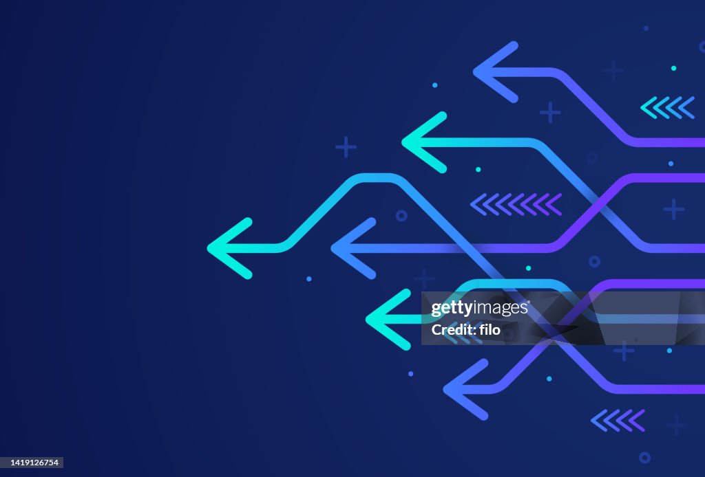 Overlapping Arrows Abstract Background Pattern