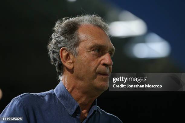 Massimo Cellino President of Brescia Calcio during the Serie B match between Como 1907 and Brescia Calcio at Stadio Giuseppe Sinigaglia on August 29,...