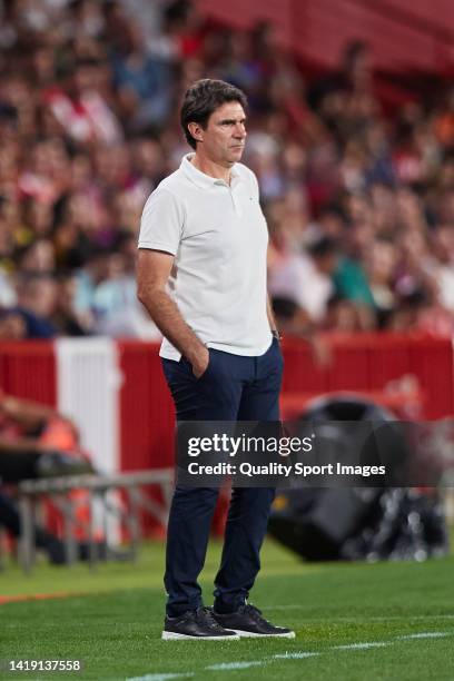 Aitor Karanka, head coach of Granada CF in action during the LaLiga Smartbank match between Granada CF and Villarreal CF B at Estadio Nuevo Los...