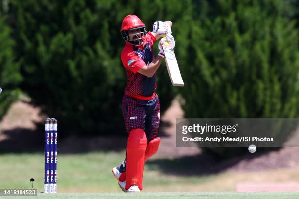 Nasir Hossain of the Atlanta Fire bats during a Minor League Cricket match between Ft Lauderdale Lions and Atlanta Fire at Church Street Park on...