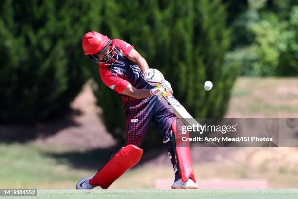Nasir Hossain of the Atlanta Fire bats during a Minor League Cricket match between Ft Lauderdale Lions and Atlanta Fire at Church Street Park on...
